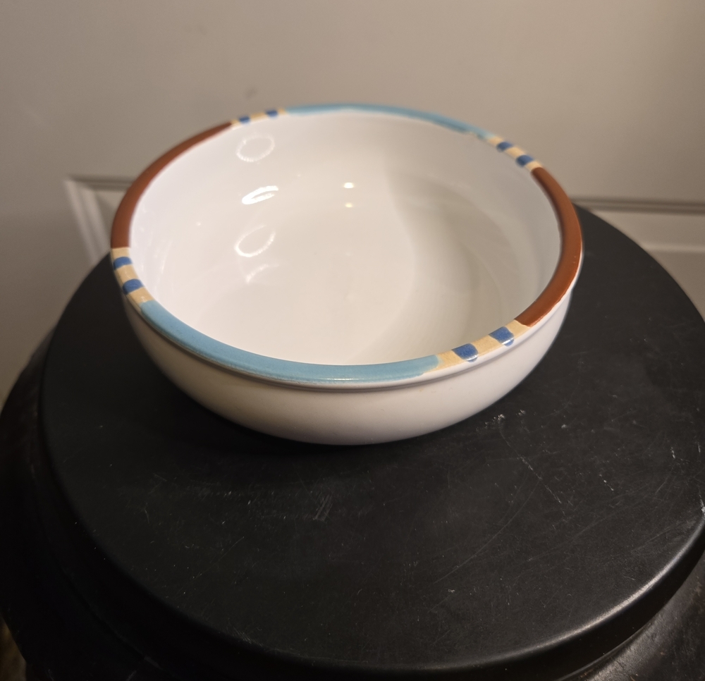 Dansk Mesa White Sands Ceramic Serving Soup Bowl Made In Japan